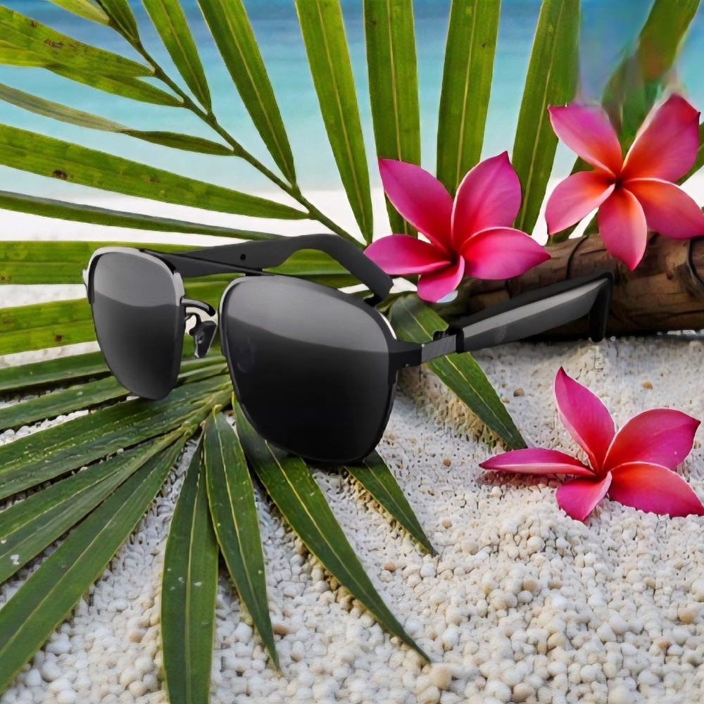 NWT DMES Smart Audio Sunglasses Bluetooth Open Ear Calls Translation Black